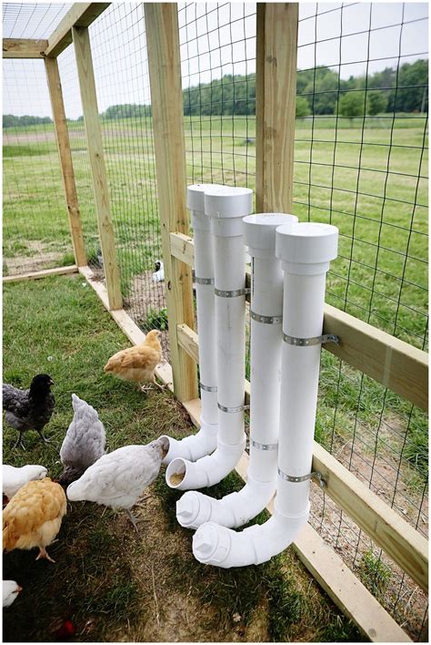Step 2: Assembly. Very Simple... Cut two pieces of PVC Pipe. This will vary based on how big a feeder you want to make. I used a 24 inch part for the top and a 12 inch piece for the base. Drill three (or more) holes into the smaller piece to allow the chickens to feed through.